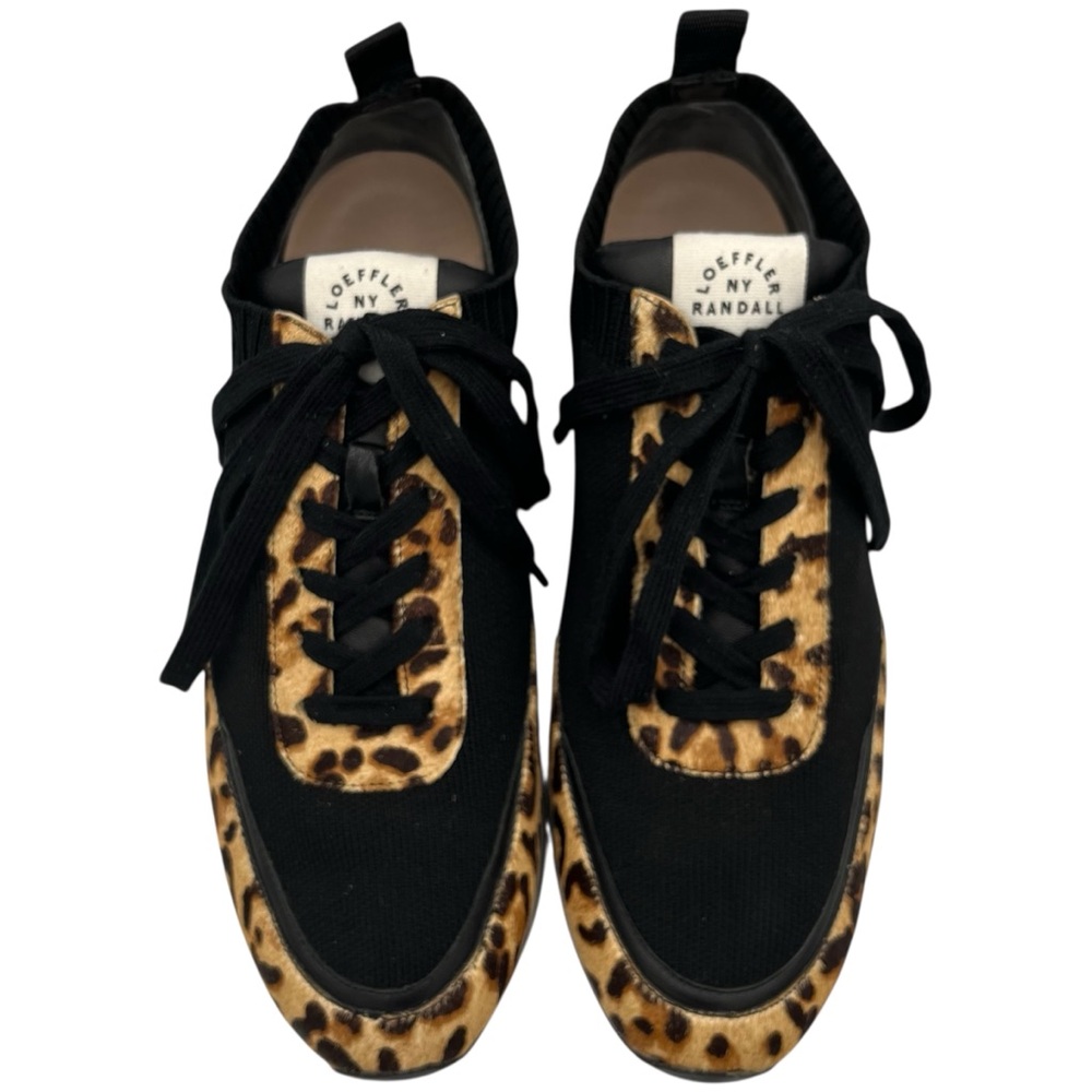 Loeffler Randall Remi Sneakers in Leopard Calf Hair US 9.5 - Picture 7 of 11